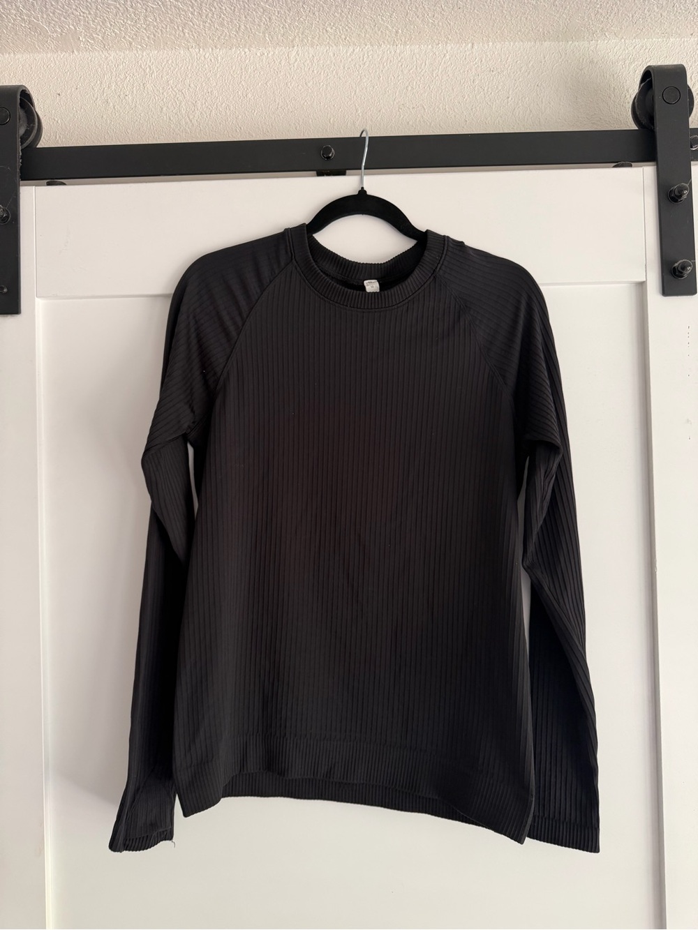 lululemon athletica Black Ribbed Long-Sleeve Crew